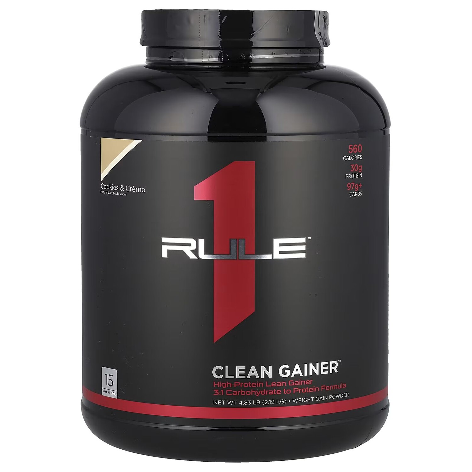 Clean Gainer, печенье и сливки, 4,83 фунта (2,19 кг) Rule One Proteins 
Clean Gainer, печенье и сливки, 4,83 фунта (2,19 кг) Rule One Proteins