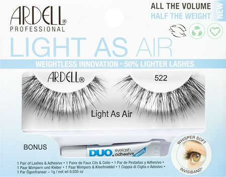 Накладные ресницы с клеем Ardell Light As Air, typ 522 1 g
Накладные ресницы с клеем Ardell Light As Air, typ 522 1 g