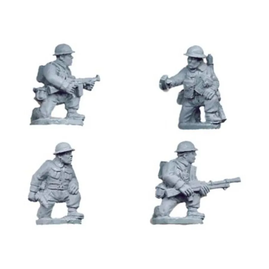 Британское командование и команды Брена преклоняют колени, Historical Miniatures - WWII - British (28mm) (Crusader Miniatures)