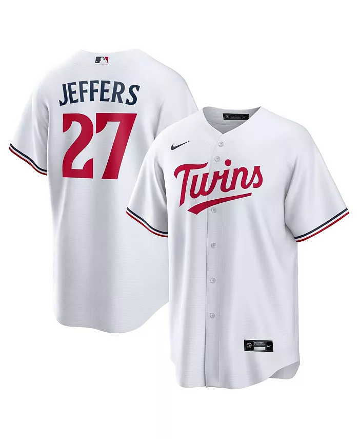 Мужская реплика игровой футболки Ryan Jeffers Minnesota Twins белого цвета Nike
Мужская реплика игровой футболки Ryan Jeffers Minnesota Twins белого цвета Nike