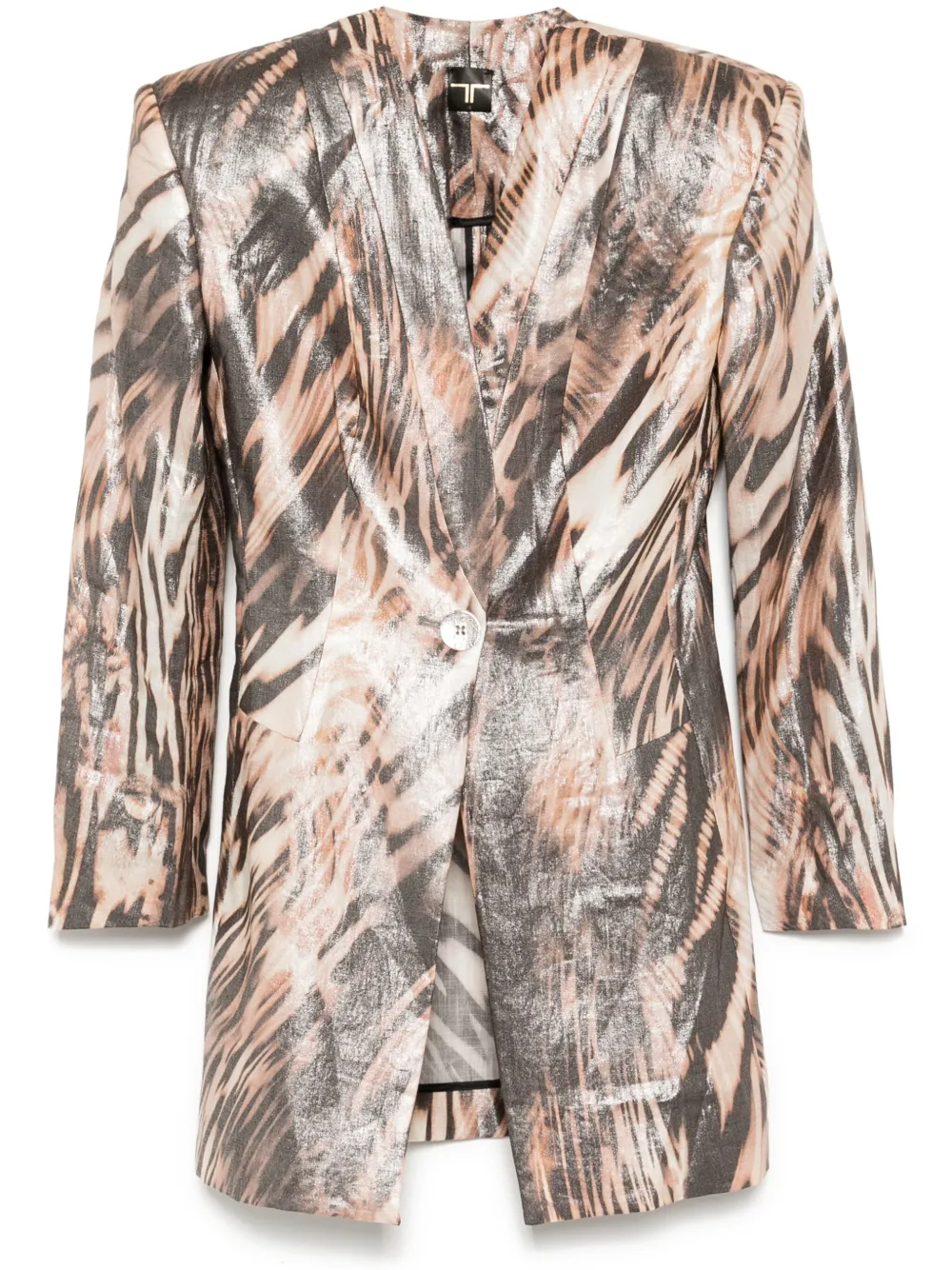 Блейзер с зебровым принтом Tessitura Body Couture, оранжевый
Блейзер с зебровым принтом Tessitura Body Couture, оранжевый