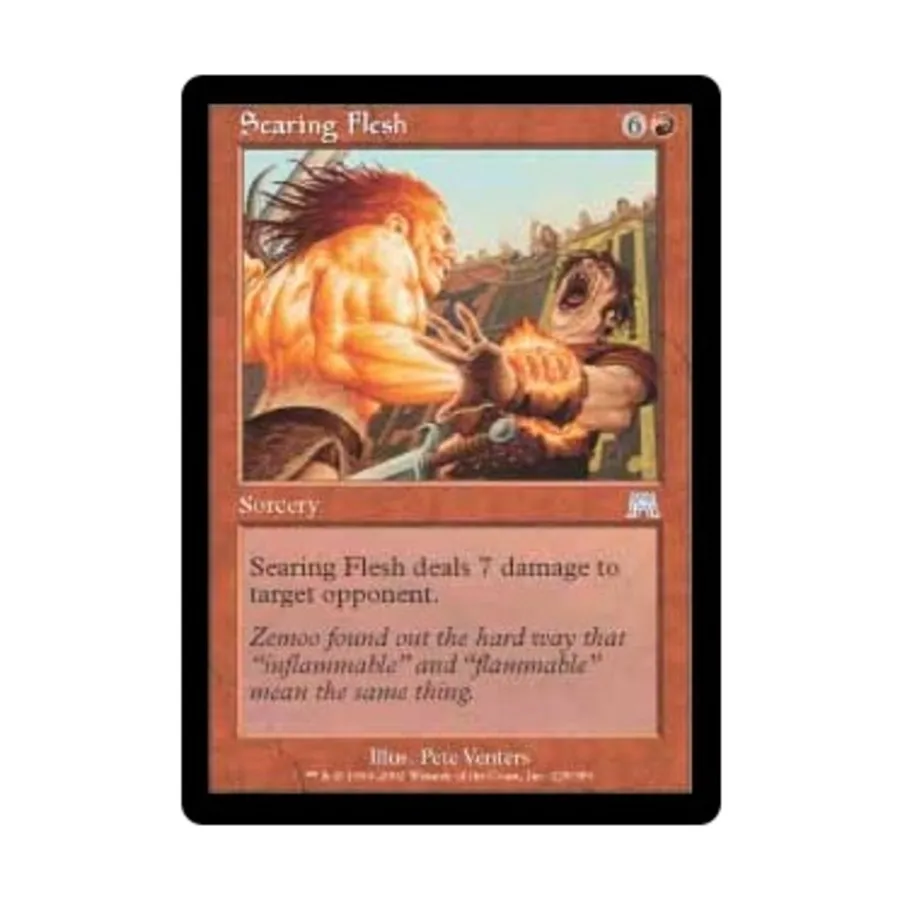 CCG Обжигающая плоть (U) (фольга), MTG - Onslaught
CCG Обжигающая плоть (U) (фольга), MTG - Onslaught