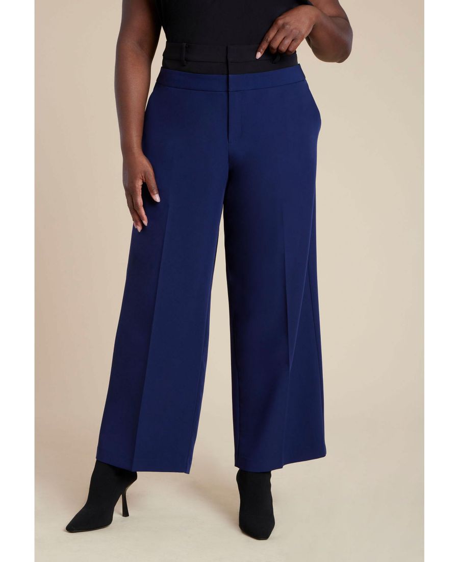 Женские брюки больших размеров с двойным поясом ELOQUII, Navy and black
Женские брюки больших размеров с двойным поясом ELOQUII, Navy and black