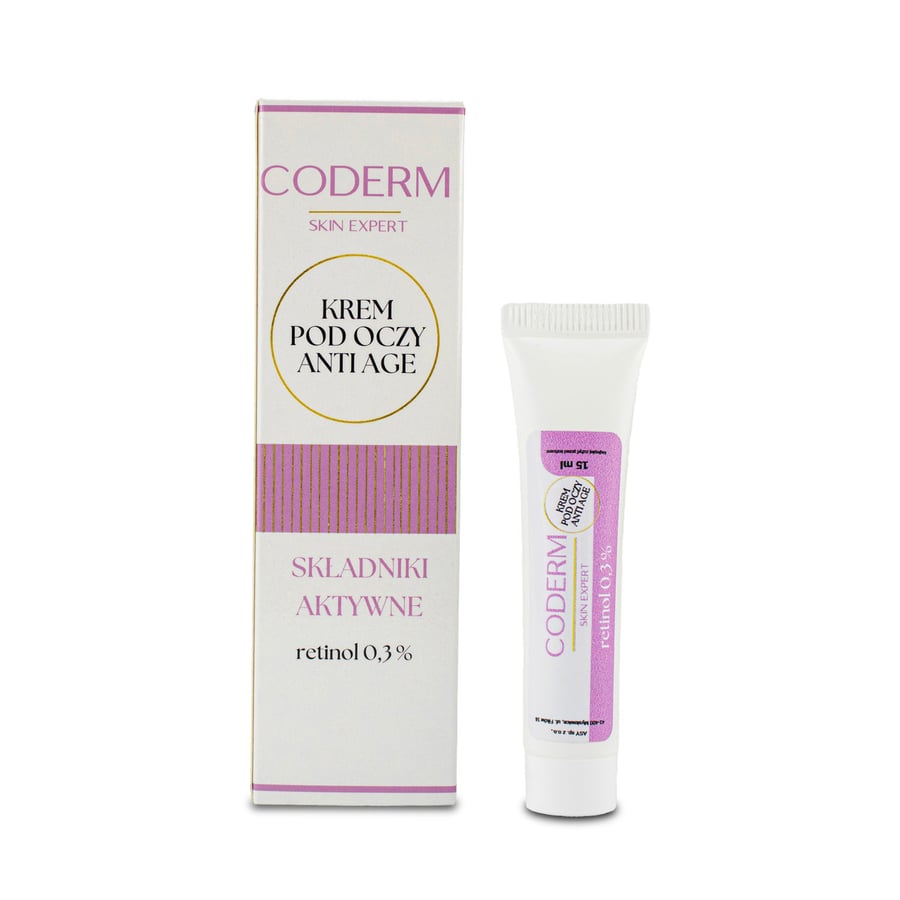 Coderm, Активный крем для кожи вокруг глаз с ретинолом 0,3%, 15 мл
Coderm, Активный крем для кожи вокруг глаз с ретинолом 0,3%, 15 мл