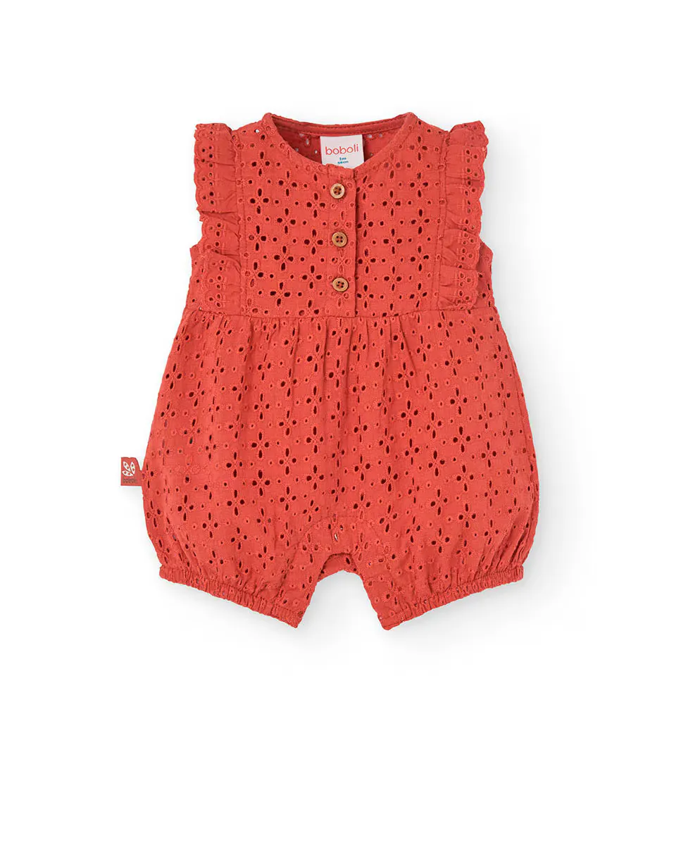 Комбинезон для девочек без рукавов с вышивкой Boboli, гранатовый
Комбинезон для девочек без рукавов с вышивкой Boboli, гранатовый