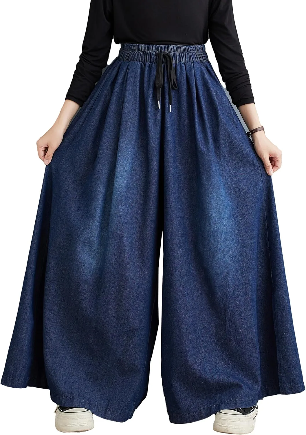 LAI MENG FIVE CATS женские повседневные брюки с эластичным поясом на шнурке, широкие, с разрезами и карманами
LAI MENG FIVE CATS женские повседневные брюки с эластичным поясом на шнурке, широкие, с разрезами и карманами