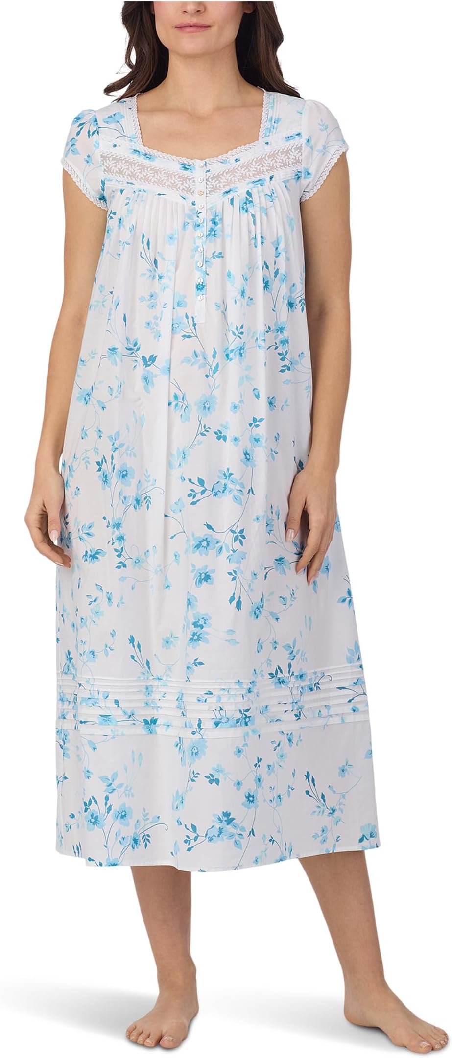Ночная рубашка Eileen West Ballet Cap Sleeve Nightgown, цвет White Ground Aqua Floral
Ночная рубашка Eileen West Ballet Cap Sleeve Nightgown, цвет White Ground Aqua Floral