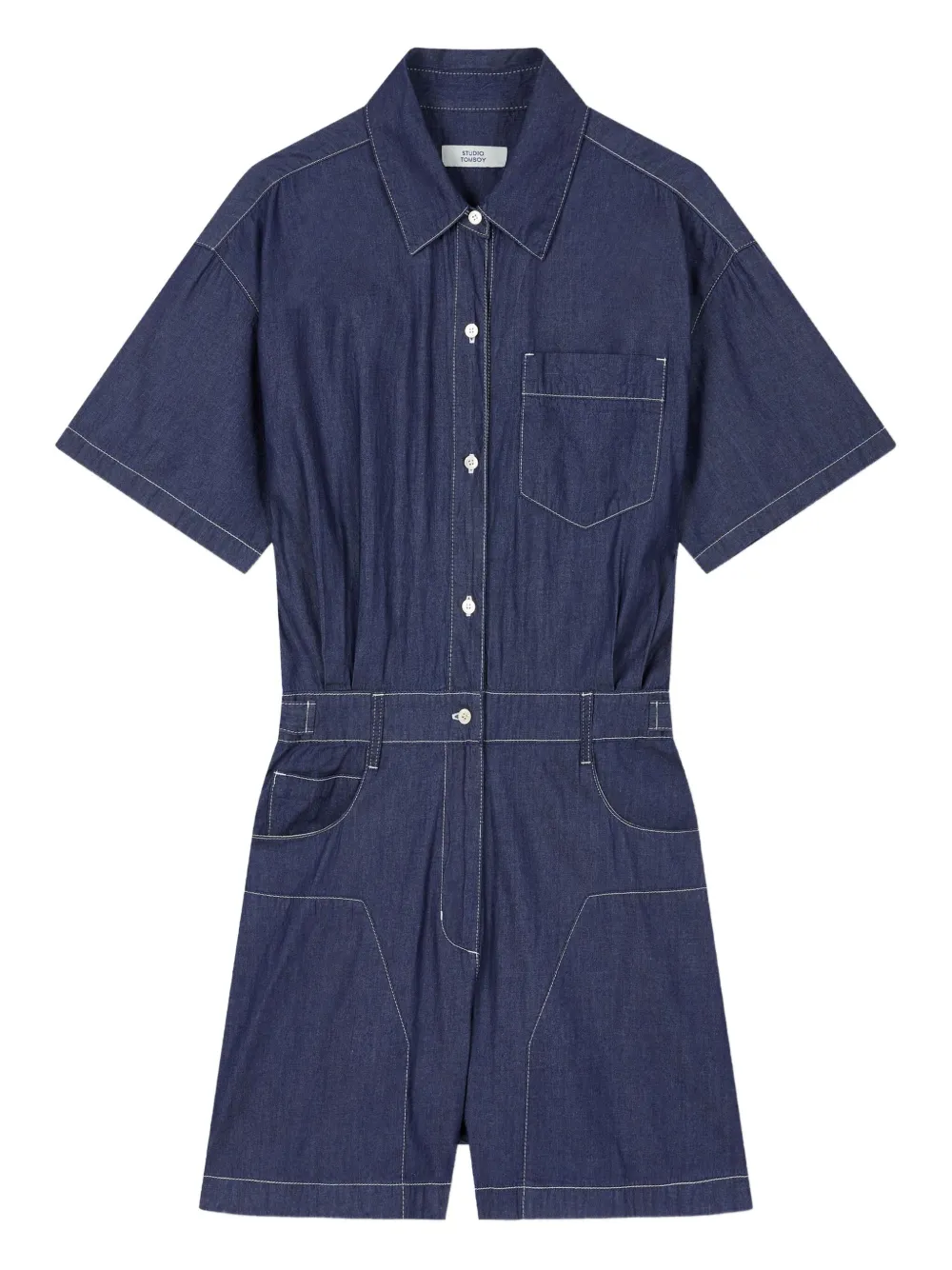 Комбинезон на пуговицах STUDIO TOMBOY, синий
Комбинезон на пуговицах STUDIO TOMBOY, синий