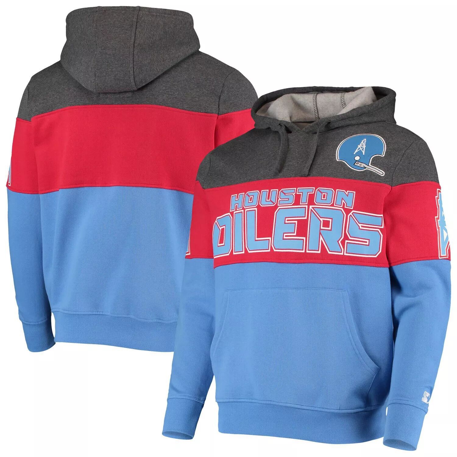 Мужской серый/красный пуловер с капюшоном Houston Oilers Extreme Fireballer Throwback Starter
Мужской серый/красный пуловер с капюшоном Houston Oilers Extreme Fireballer Throwback Starter