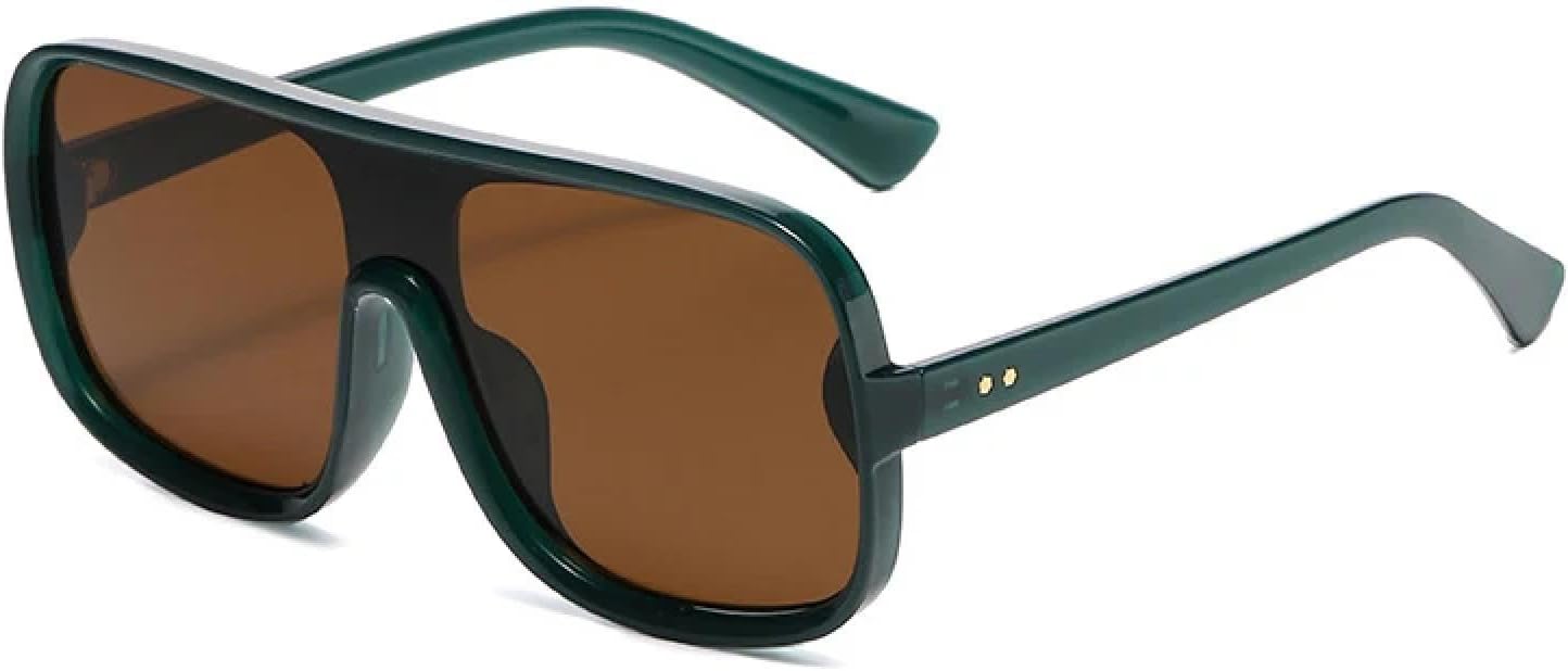 Женские солнцезащитные очки большого размера с заклепками, мужские солнцезащитные очки с градиентным зеркальным покрытием и защитой от УФ-излучения UV400 DSVIGF, Green Tea
Женские солнцезащитные очки большого размера с заклепками, мужские солнцезащитные очки с градиентным зеркальным покрытием и защитой от УФ-излучения UV400 DSVIGF, Green Tea