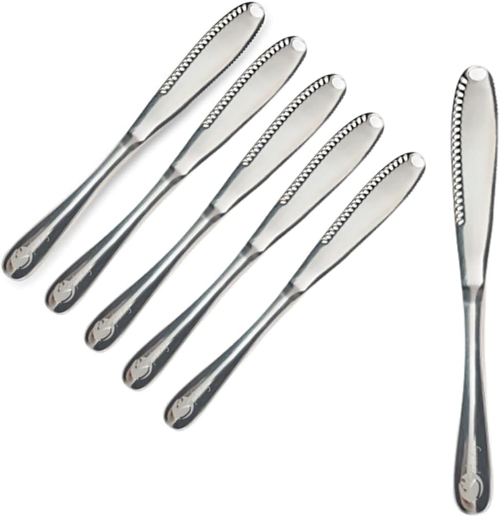Набор из 6 ножей для разбрасывания масла из нержавеющей стали, 6 шт. Simple preading, Silver
Набор из 6 ножей для разбрасывания масла из нержавеющей стали, 6 шт. Simple preading, Silver