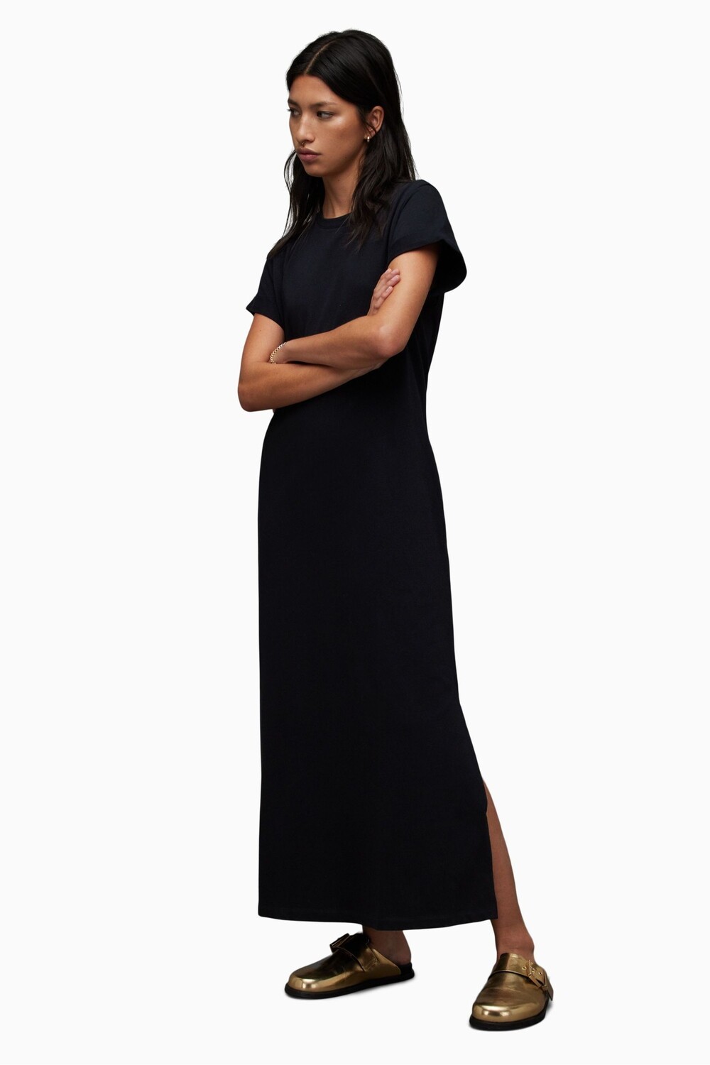 AllSaints Anna Черное платье макси All Saints, черный
AllSaints Anna Черное платье макси All Saints, черный