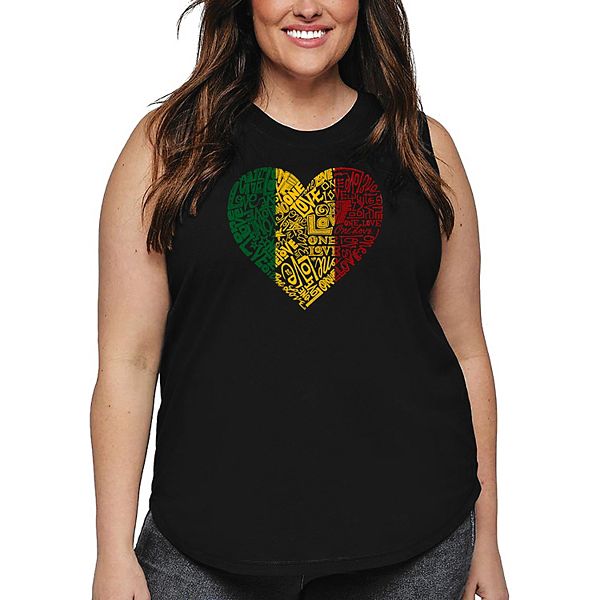 Женский plus size топ с принтом - one love heart La Pop Art, Black
Женский plus size топ с принтом - one love heart La Pop Art, Black