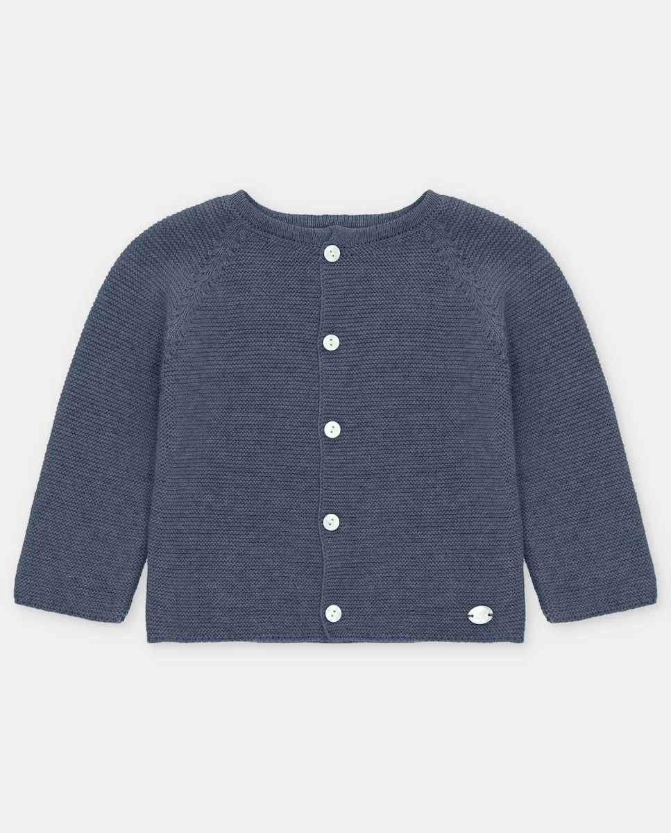 Вязаная детская курточка темно-синего цвета Martín Aranda
Вязаная детская курточка темно-синего цвета Martín Aranda