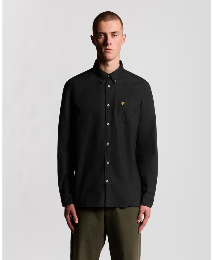 Мужская однотонная рубашка Оксфорд Lyle & Scott, Jet black
Мужская однотонная рубашка Оксфорд Lyle & Scott, Jet black