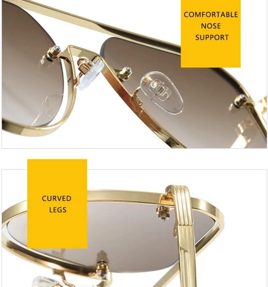 Солнцезащитные очки-пилот с двойной перемычкой для женщин, ретро-оправа из полого металла для мужчин, модные темно-зеленые солнцезащитные очки SKFGNX, Black Grey
Солнцезащитные очки-пилот с двойной перемычкой для женщин, ретро-оправа из полого металла для мужчин, модные темно-зеленые солнцезащитные очки SKFGNX, Black Grey