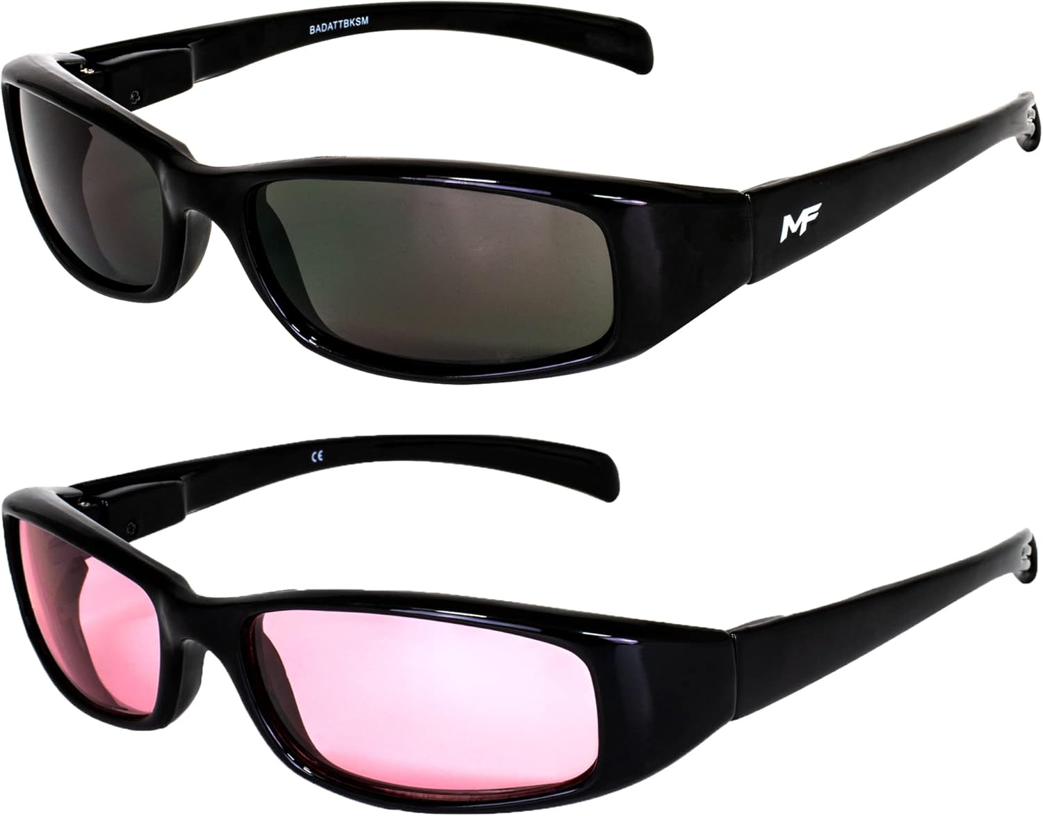 2 пары солнцезащитных очков MF Motowear Bad Attitude Cool Wraparound Motorcycle Sunglasses в черной оправе с линзами дымчатого и розового цвета MF Eyewear, Smoke & Rose
2 пары солнцезащитных очков MF Motowear Bad Attitude Cool Wraparound Motorcycle Sunglasses в черной оправе с линзами дымчатого и розового цвета MF Eyewear, Smoke & Rose