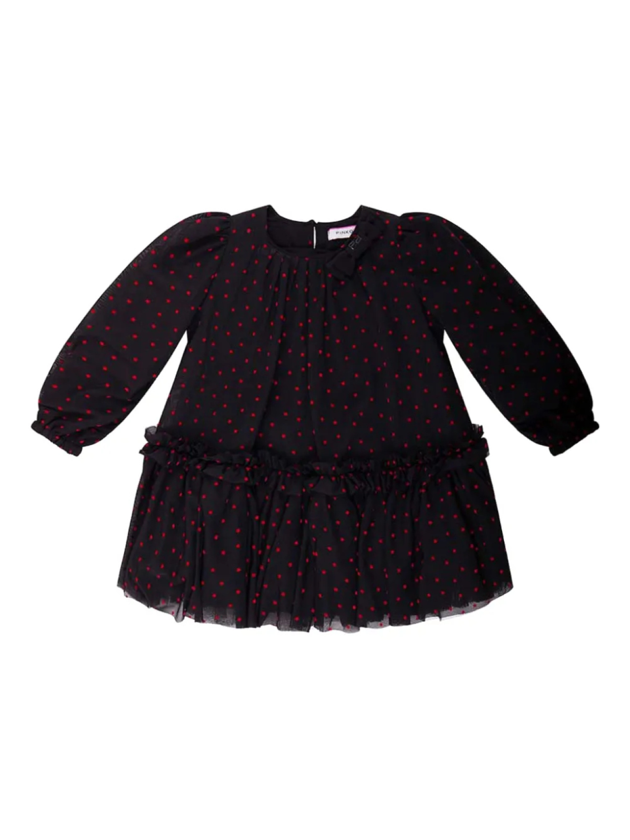 Pinko Kids платье из тюля в горох, черный