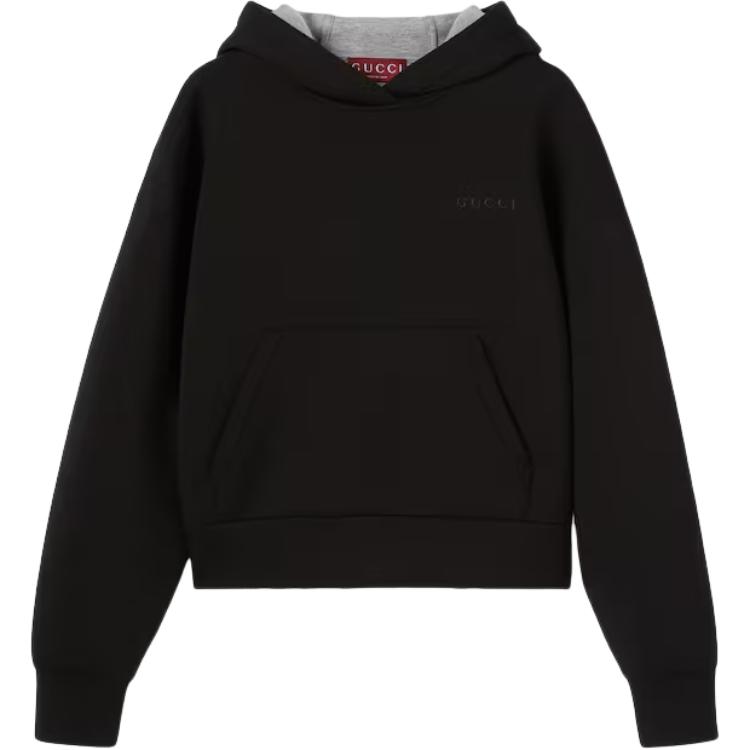 Вискозный худи с капюшоном GUCCI, черный
Вискозный худи с капюшоном GUCCI, черный