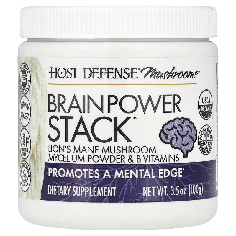 Host Defense, Mushrooms , Brain Power Stack , 100 г (3,5 унции)
Host Defense, Mushrooms , Brain Power Stack , 100 г (3,5 унции)