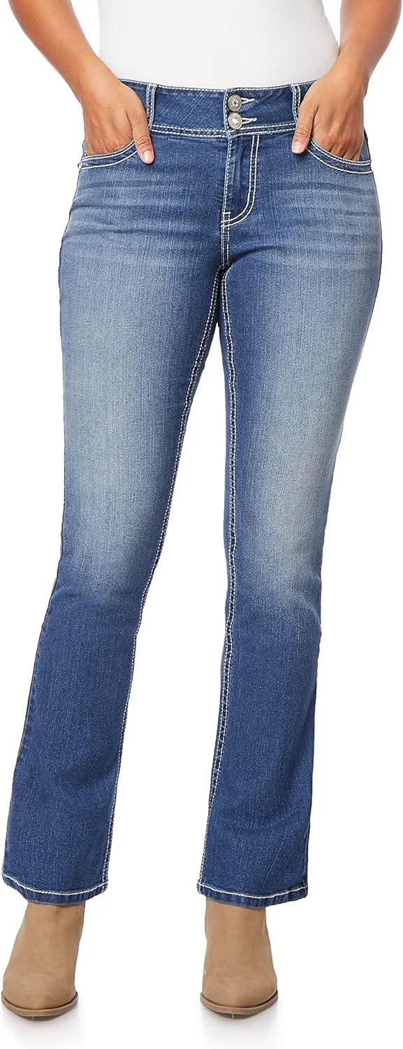 Джинсы WallFlower Bootcut для женщин, Luscious Curvy Fit, с карманом Bling, Mid-Rise, Insta Stretch
Джинсы WallFlower Bootcut для женщин, Luscious Curvy Fit, с карманом Bling, Mid-Rise, Insta Stretch