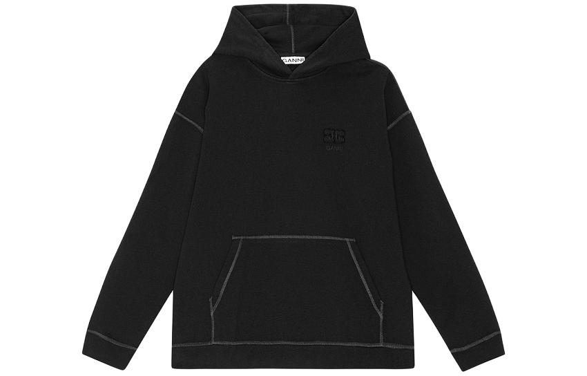 Футболка с капюшоном и заниженным плечом Isoli Butterfly Detailed GANNI, черный
Футболка с капюшоном и заниженным плечом Isoli Butterfly Detailed GANNI, черный