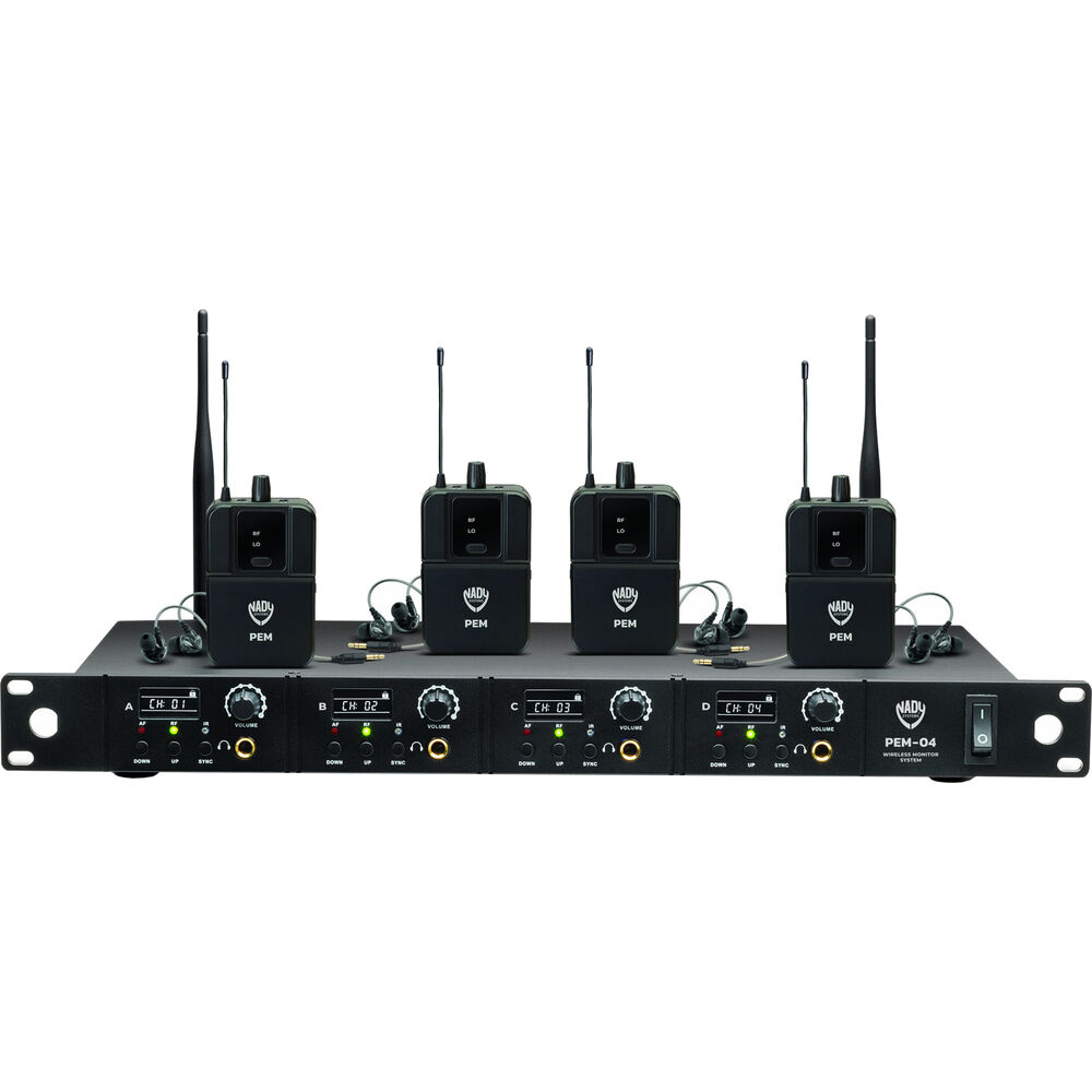 Nady PEM-04 Wireless 4-Person In-Ear Monitoring System PEM-04
Nady PEM-04 Wireless 4-Person In-Ear Monitoring System PEM-04