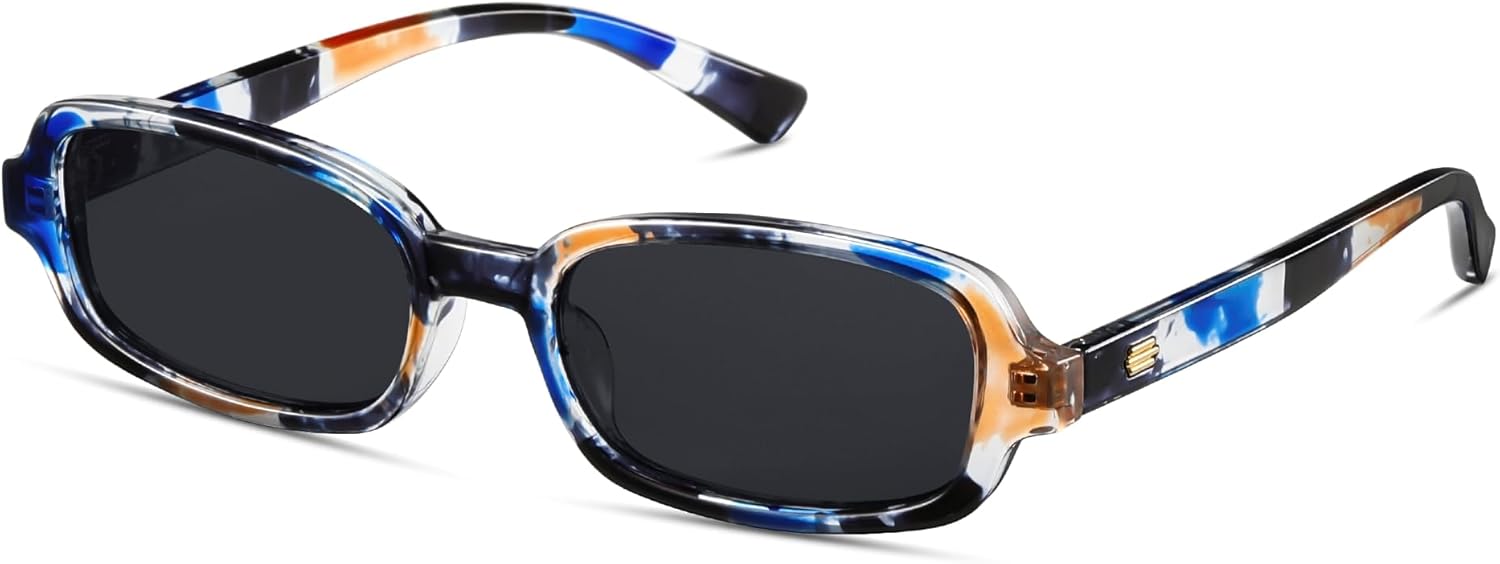 Женские солнцезащитные очки прямоугольной формы, модные ретро-стиль 90-х, маленькие квадратные солнцезащитные очки с защитой UV400, CL005 Colrea, Red and Blue Frame/Grey Lens
Женские солнцезащитные очки прямоугольной формы, модные ретро-стиль 90-х, маленькие квадратные солнцезащитные очки с защитой UV400, CL005 Colrea, Red and Blue Frame/Grey Lens