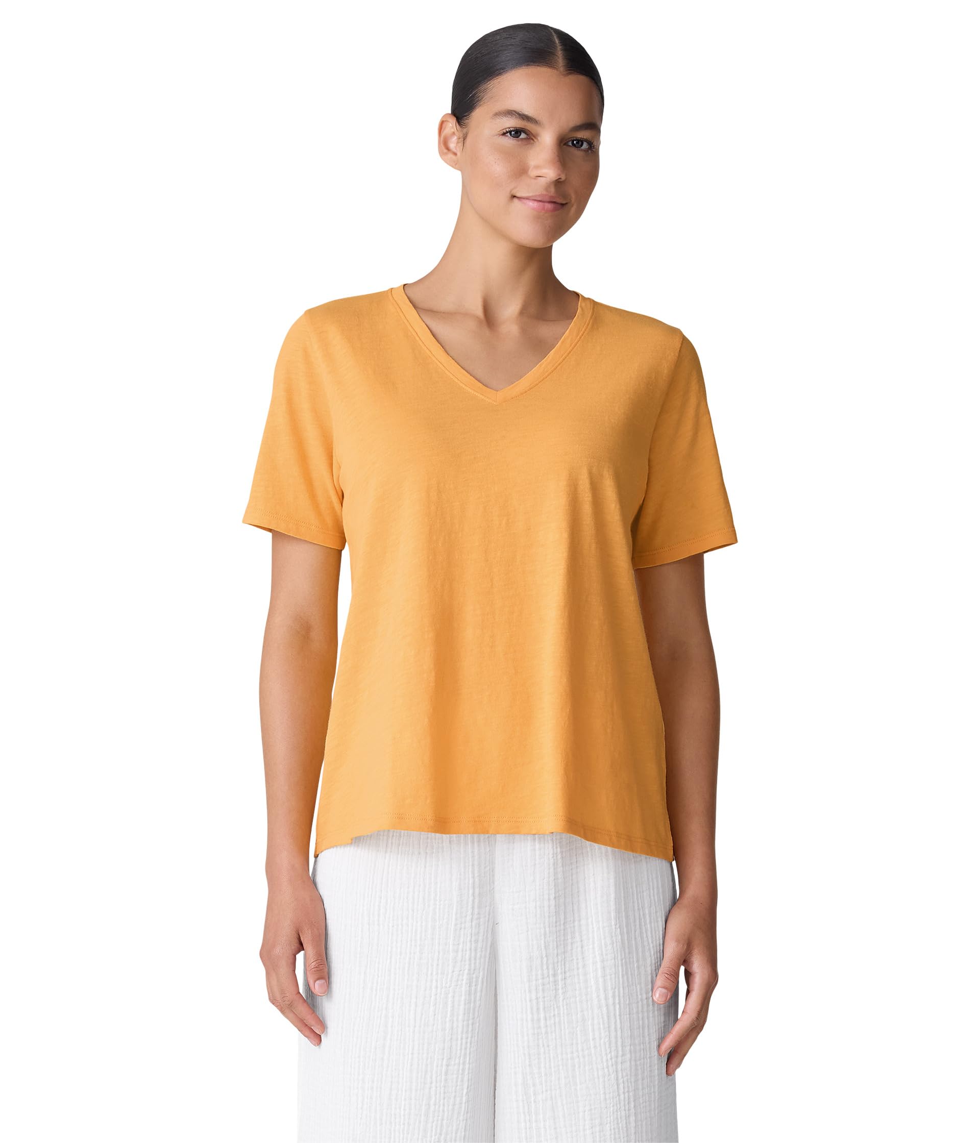 Футболка Eileen Fisher V-Neck Short Sleeve Tee, Cantaloupe 
Футболка Eileen Fisher V-Neck Short Sleeve Tee, Cantaloupe