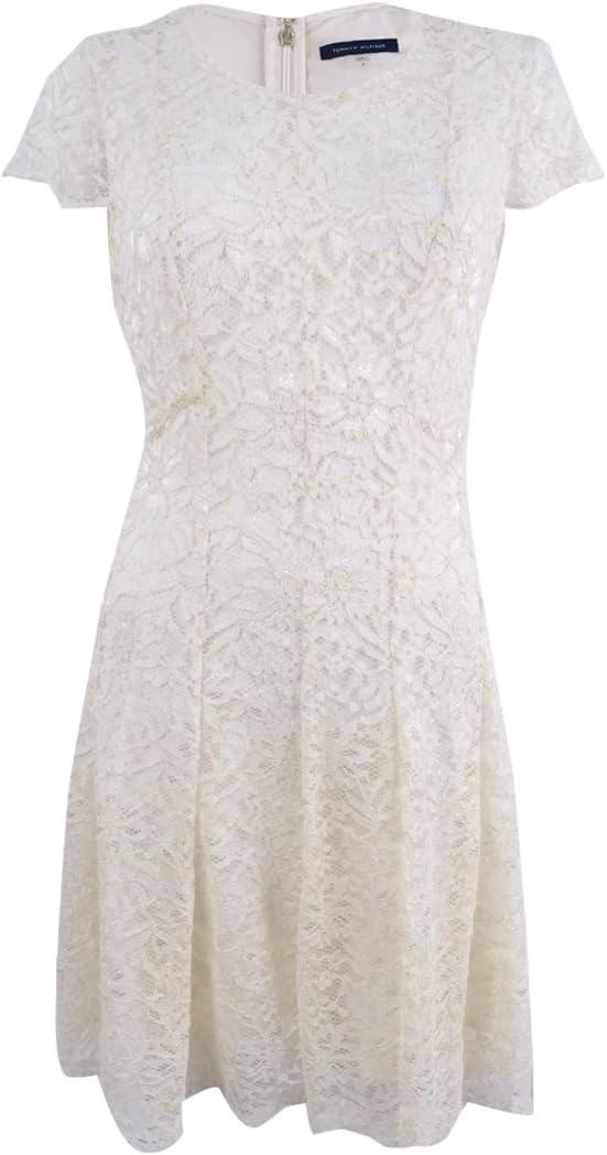 Женское кружевное платье Tommy Hilfiger с папоротником, White/Gold
Женское кружевное платье Tommy Hilfiger с папоротником, White/Gold