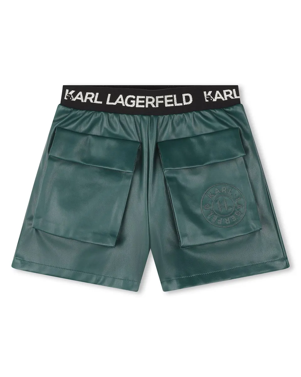 Зеленые шорты для девочки на резинке на талии Karl Lagerfeld Kids, темно-зеленый
Зеленые шорты для девочки на резинке на талии Karl Lagerfeld Kids, темно-зеленый