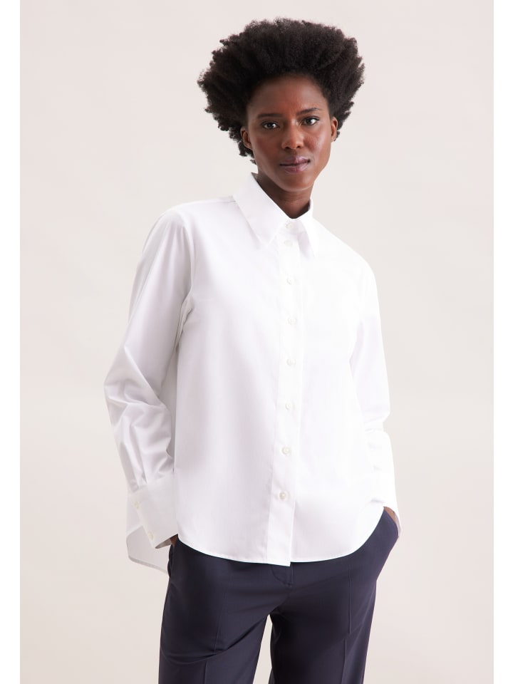 Обычная белая блузка-рубашка Seidensticker
Обычная белая блузка-рубашка Seidensticker