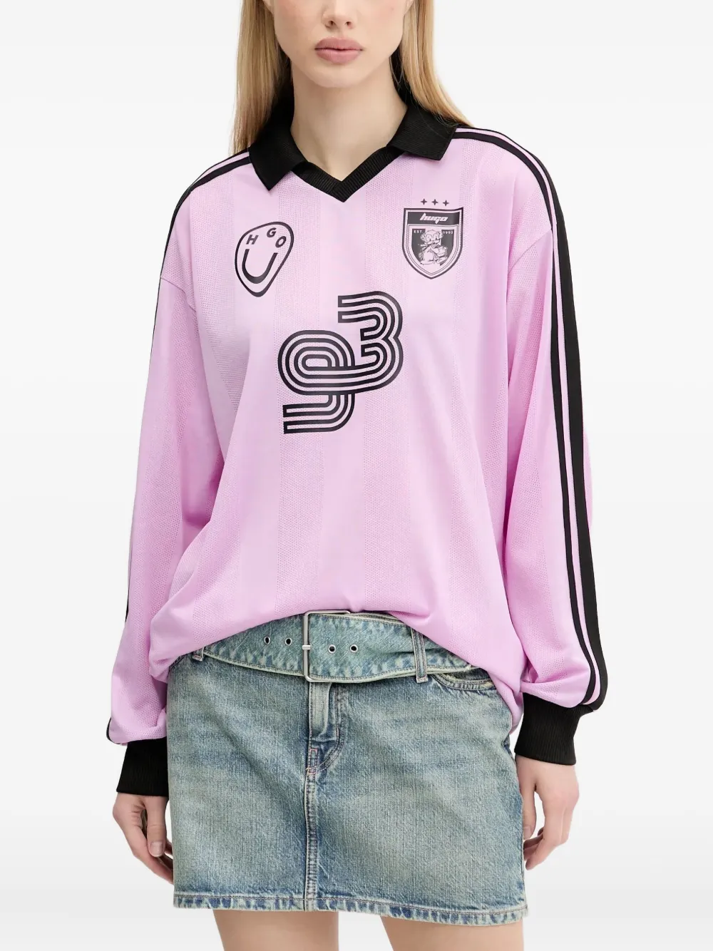 Топ 93 с графичным принтом HUGO, розовый
Топ 93 с графичным принтом HUGO, розовый