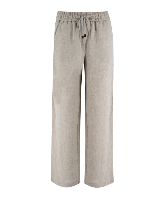 Льняные брюки на шнуровке Le Tricot Perugia, серый
Льняные брюки на шнуровке Le Tricot Perugia, серый