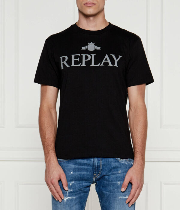 Футболка Replay Regular Fit, черный 
Футболка Replay Regular Fit, черный