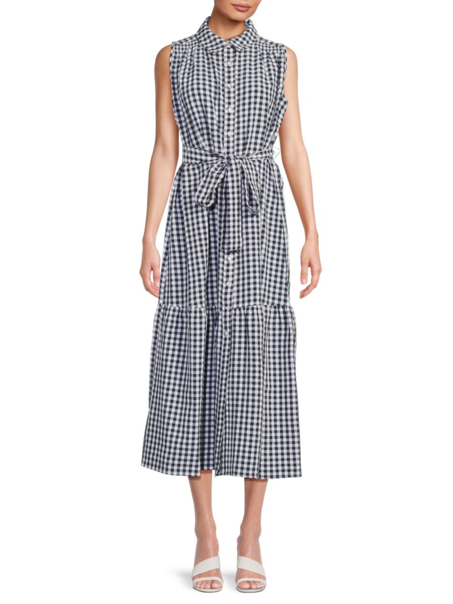 Платье миди в клетку с поясом Tommy Hilfiger, цвет White Navy
Платье миди в клетку с поясом Tommy Hilfiger, цвет White Navy