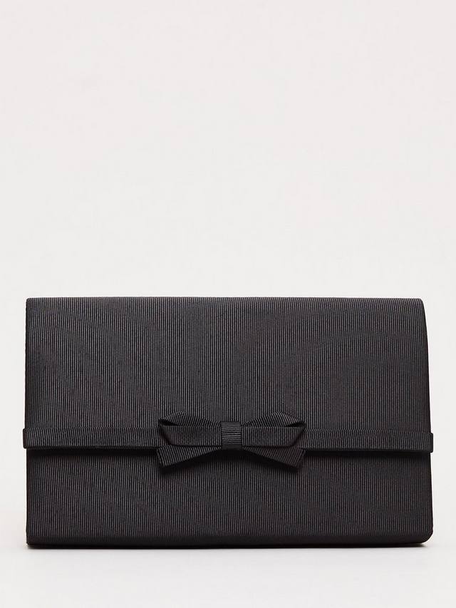Клатч с бантом из репсовой ленты Phase Eight, Black
Клатч с бантом из репсовой ленты Phase Eight, Black