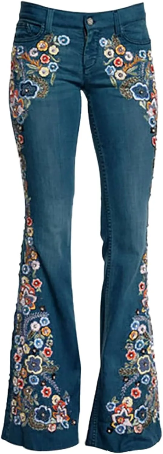 Джинсы Bell Bottom для женщин с цветочной вышивкой Jtvznmi
Джинсы Bell Bottom для женщин с цветочной вышивкой Jtvznmi