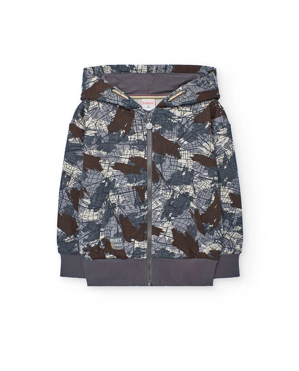 Детская флисовая куртка с капюшоном и застежкой-молнией Boboli, темно-серый
Детская флисовая куртка с капюшоном и застежкой-молнией Boboli, темно-серый