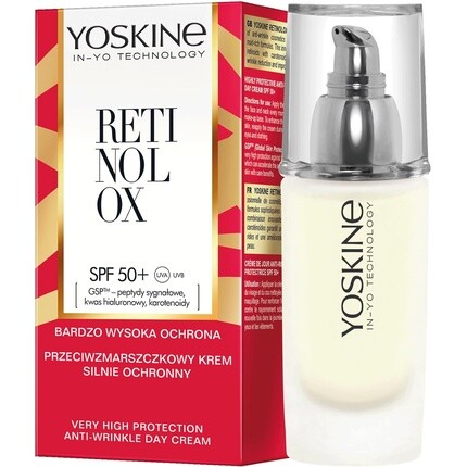 Yoskine Retinolox Дневной крем против морщин с высоким SPF 50+
Yoskine Retinolox Дневной крем против морщин с высоким SPF 50+