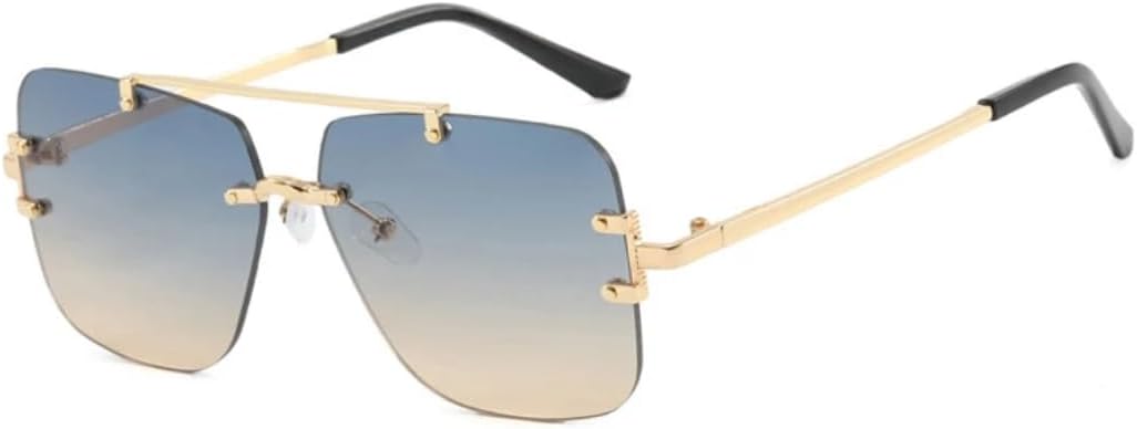 Солнцезащитные очки с защитой UV400 | Без оправы, увеличенная переносица, градиентный оттенок | Для женщин и мужчин, для занятий спортом на открытом воздухе и вождения DSVIGF, Gold Blue
Солнцезащитные очки с защитой UV400 | Без оправы, увеличенная переносица, градиентный оттенок | Для женщин и мужчин, для занятий спортом на открытом воздухе и вождения DSVIGF, Gold Blue