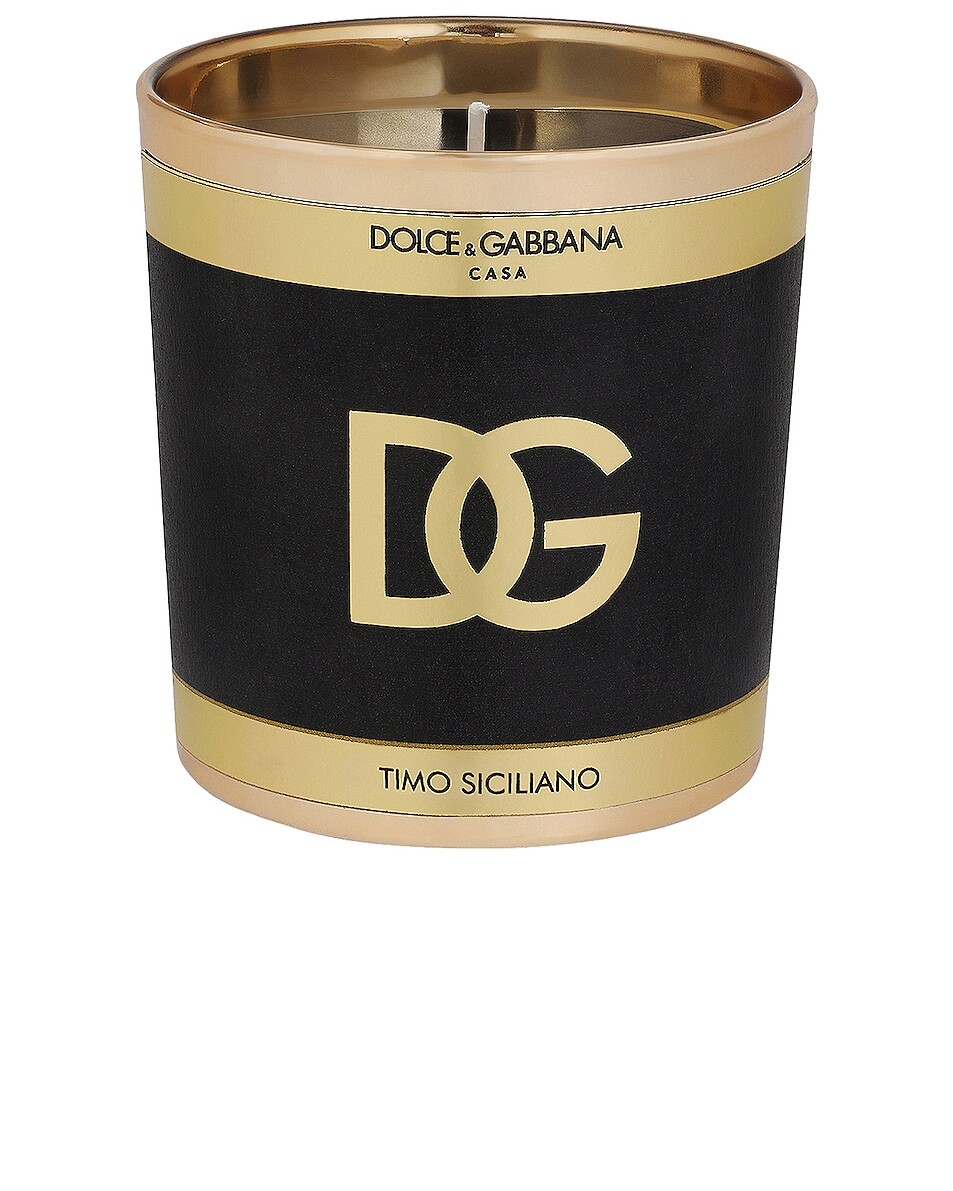 Свеча с ароматом сицилийского тимьяна и логотипом Dolce & Gabbana Casa, черный/золотой
Свеча с ароматом сицилийского тимьяна и логотипом Dolce & Gabbana Casa, черный/золотой