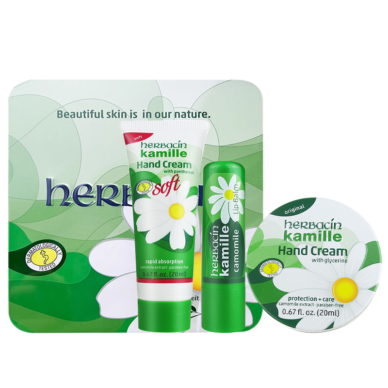 Крем для рук chamomile commemoration box успокаивающий эффект для кожи Herbacin
Крем для рук chamomile commemoration box успокаивающий эффект для кожи Herbacin