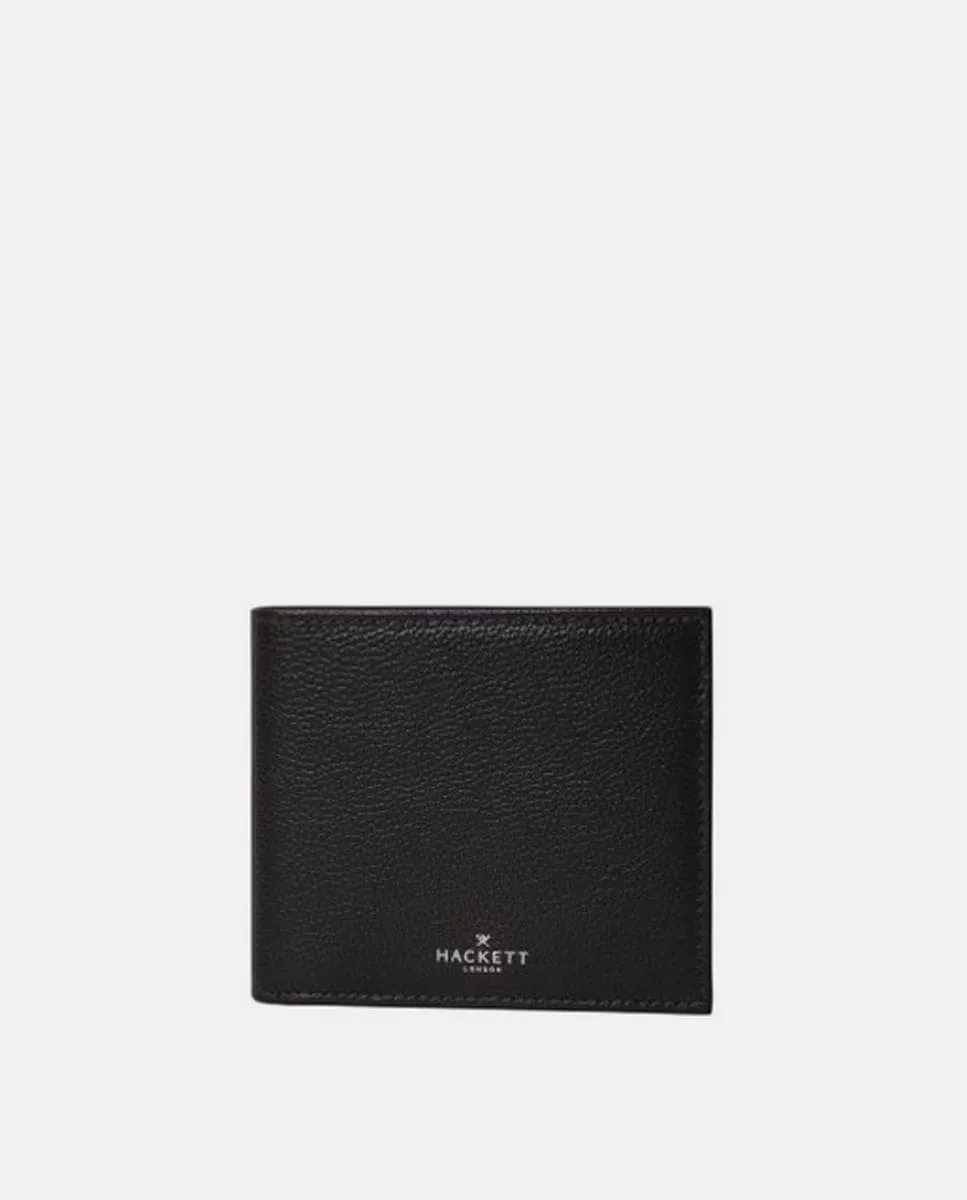 Кожаный кошелек для карт и банкнот с мужским логотипом Hackett, черный
Кожаный кошелек для карт и банкнот с мужским логотипом Hackett, черный