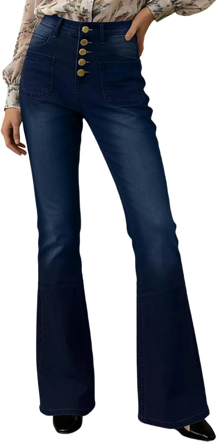 Женские джинсы denim stretchy bell bottoms с карманами
Женские джинсы denim stretchy bell bottoms с карманами