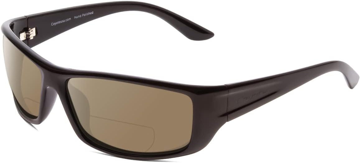 Солнцезащитные очки Coyote P-59 с поляризацией или бифокальными линзами | Универсальные очки для чтения | Обеспечивают четкость изображения, Gloss Black Frame/Brown Lens
Солнцезащитные очки Coyote P-59 с поляризацией или бифокальными линзами | Универсальные очки для чтения | Обеспечивают четкость изображения, Gloss Black Frame/Brown Lens