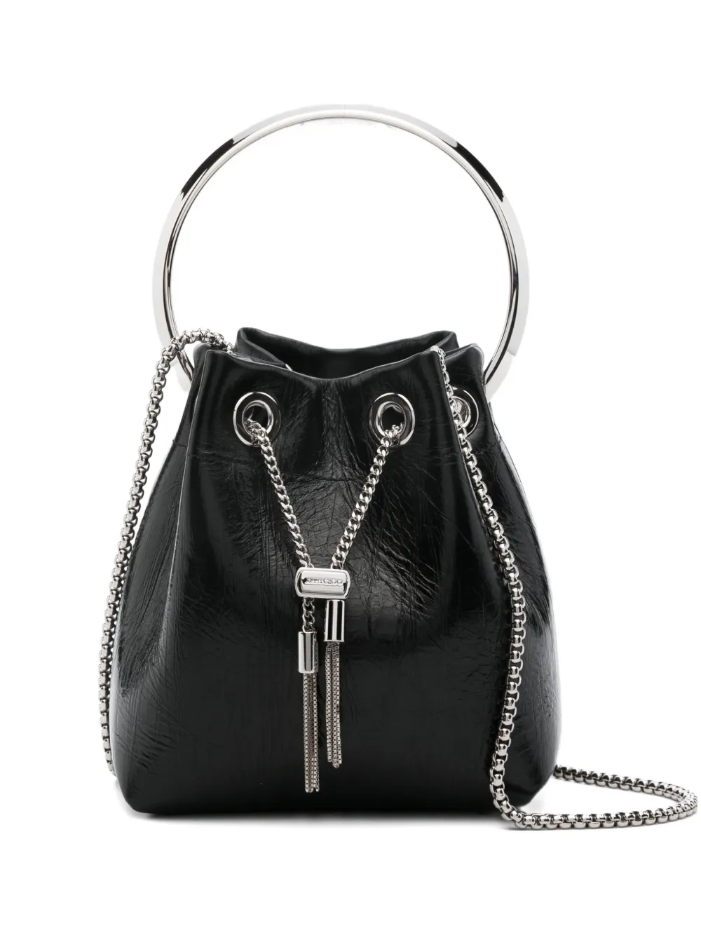 Сумка-ведро Bon Bon с кисточками JIMMY CHOO, черный 
Сумка-ведро Bon Bon с кисточками JIMMY CHOO, черный