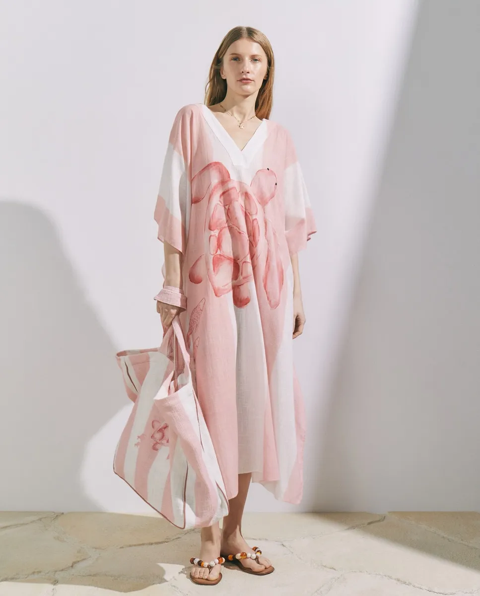 Кафтан с черепаховым принтом Stella Rittwagen, розовый
Кафтан с черепаховым принтом Stella Rittwagen, розовый