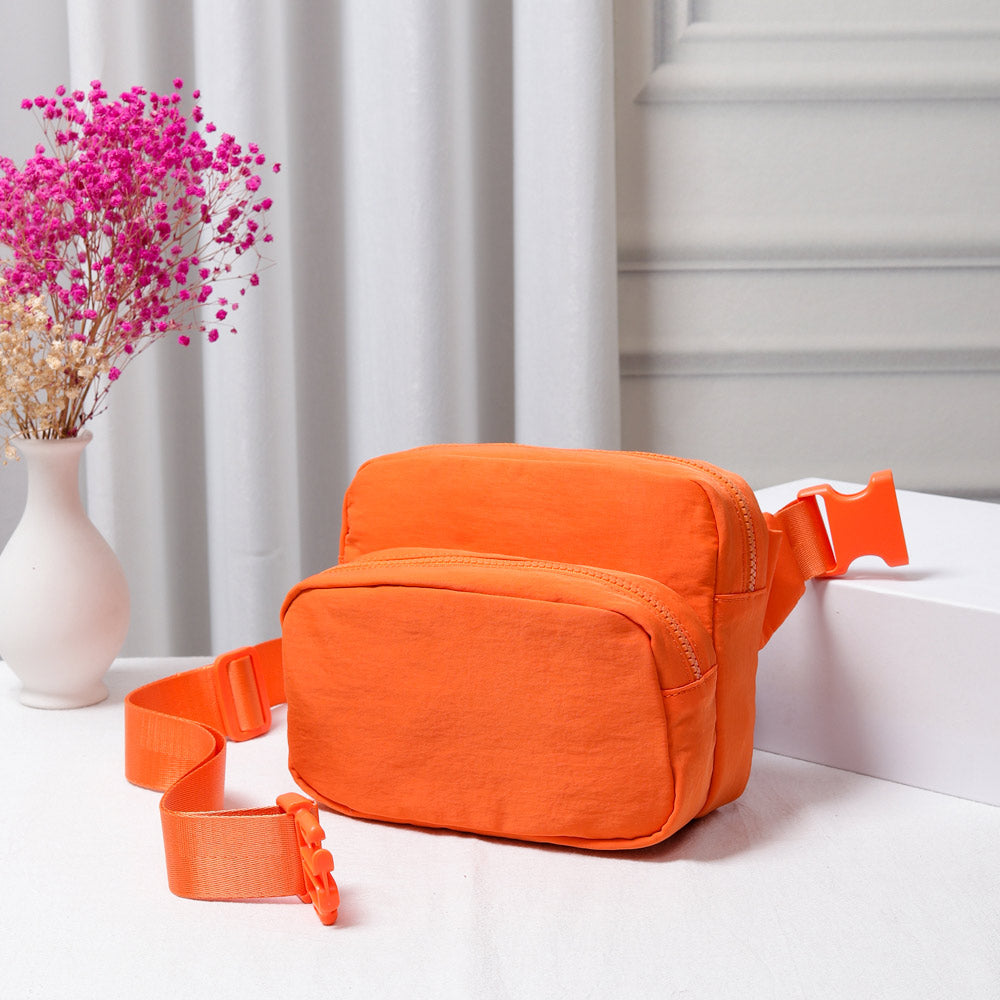 Сплошная нейлоновая сумка-слинг Поясная сумка Бандана FASHNZFAB, оранжевый
Сплошная нейлоновая сумка-слинг Поясная сумка Бандана FASHNZFAB, оранжевый