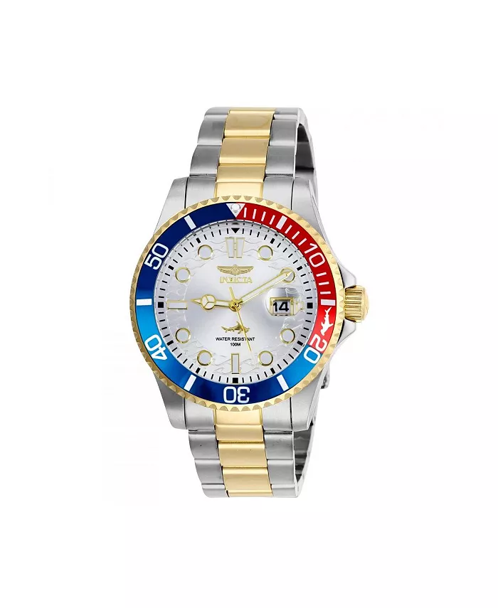 Мужские часы Pro Diver Quartz 44710 с серебристым циферблатом и тремя стрелками Invicta, золотой
Мужские часы Pro Diver Quartz 44710 с серебристым циферблатом и тремя стрелками Invicta, золотой